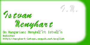 istvan menyhart business card